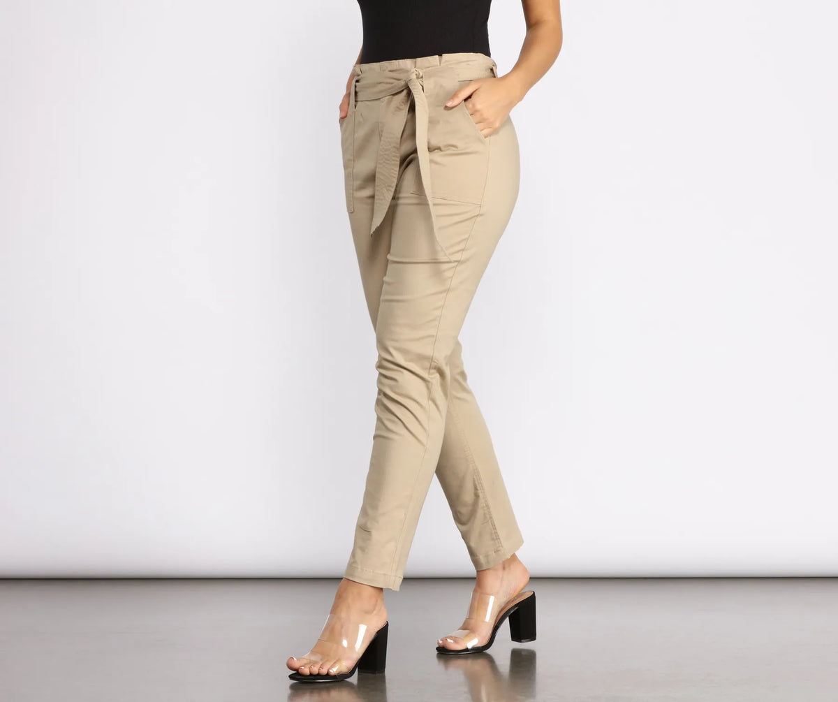 Belted and Chic Paperbag Pants