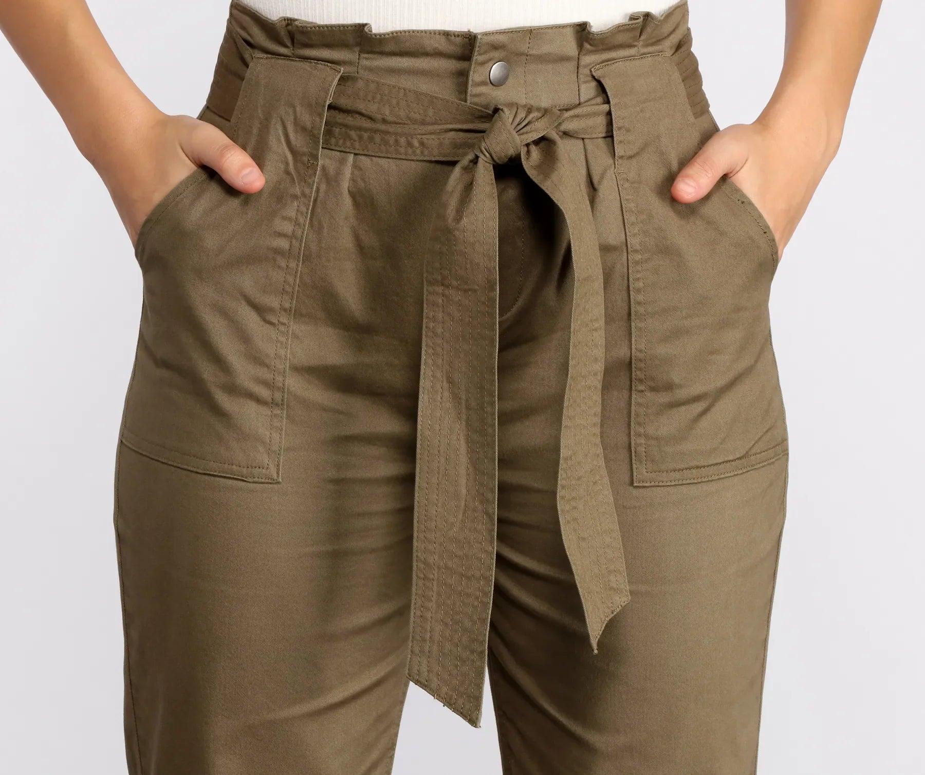 Belted and Chic Paperbag Pants