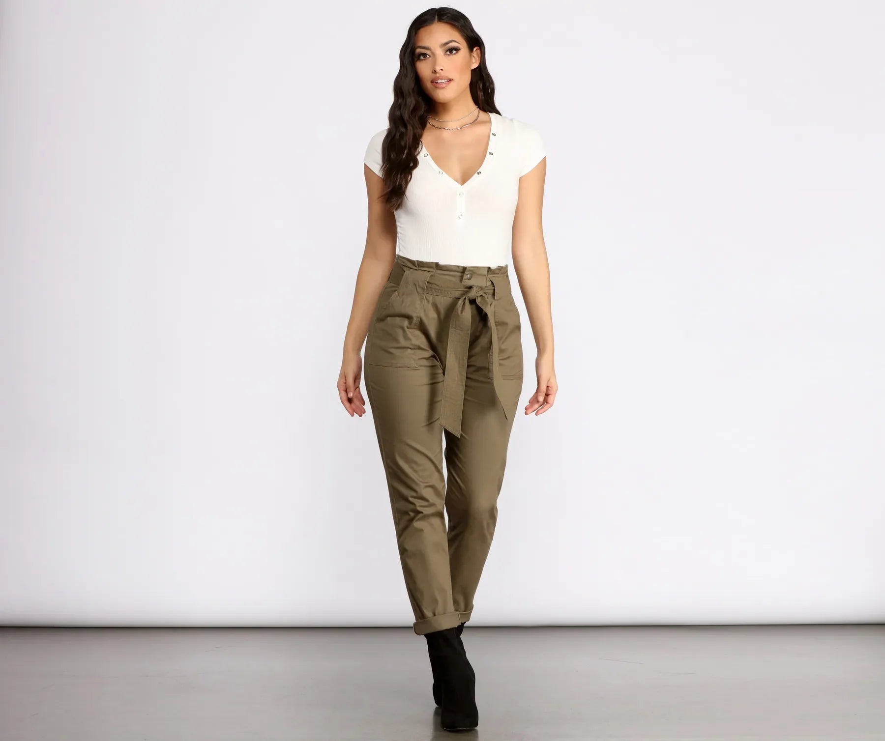 Belted and Chic Paperbag Pants