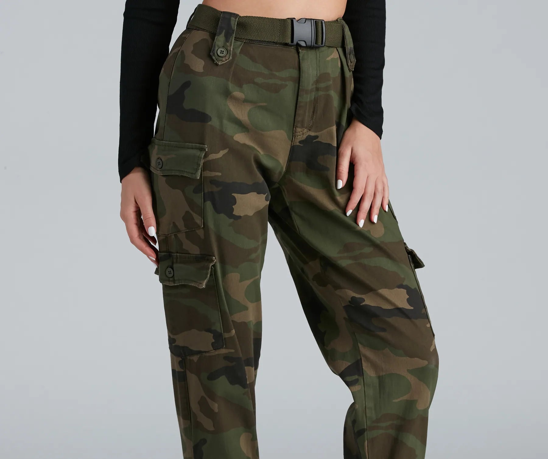 Belted Cargo Joggers