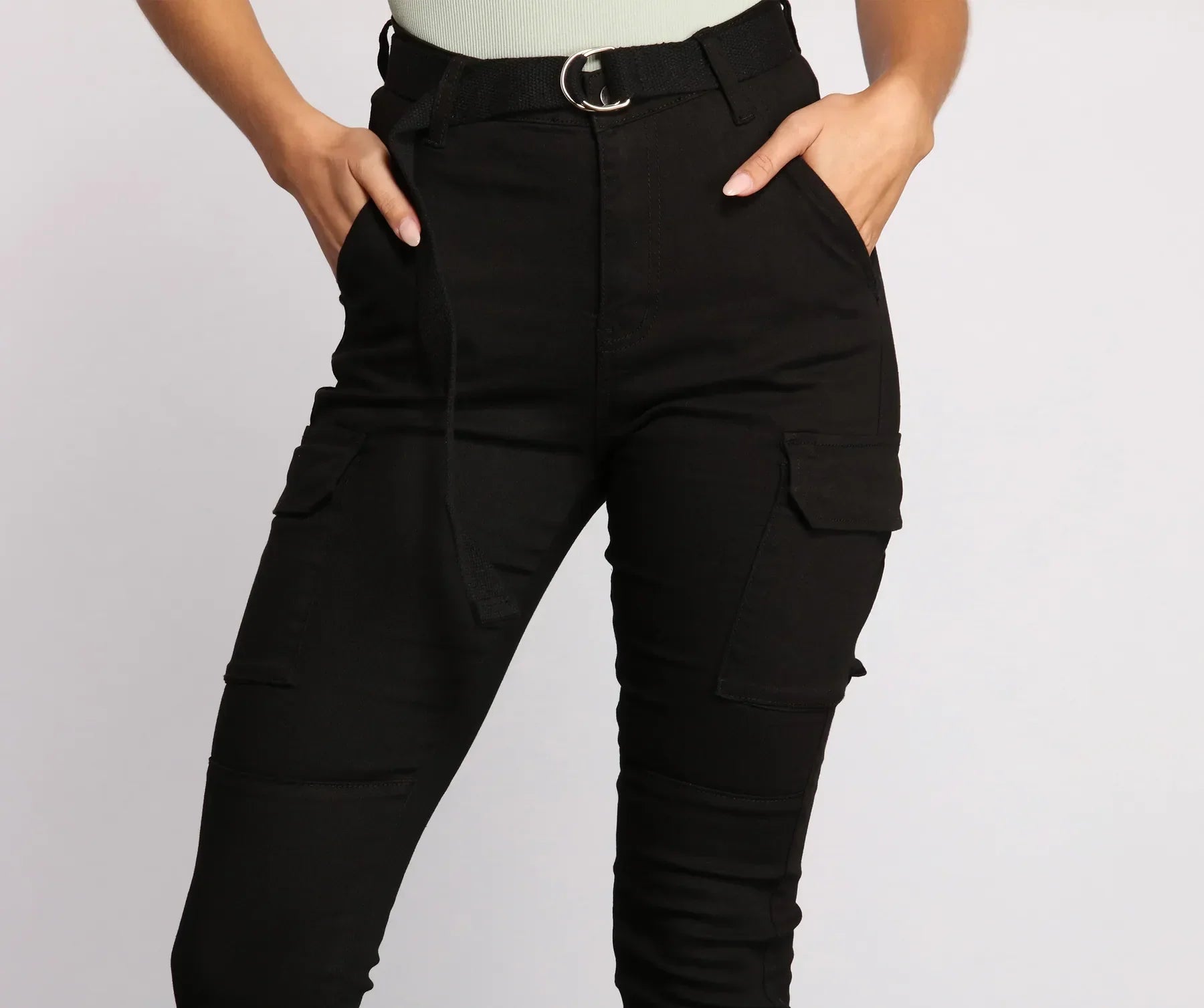 Babe in Skinny Cargo Pants