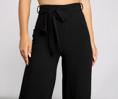 Cinched And Chic High Waist Pants