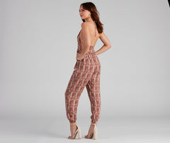 Summer Pop Tie-Dye Stripe Halter Jumpsuit