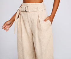 High Waist Flared Corduroy Pants