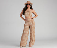 Sandy Beaches Boho Wide Leg Pants