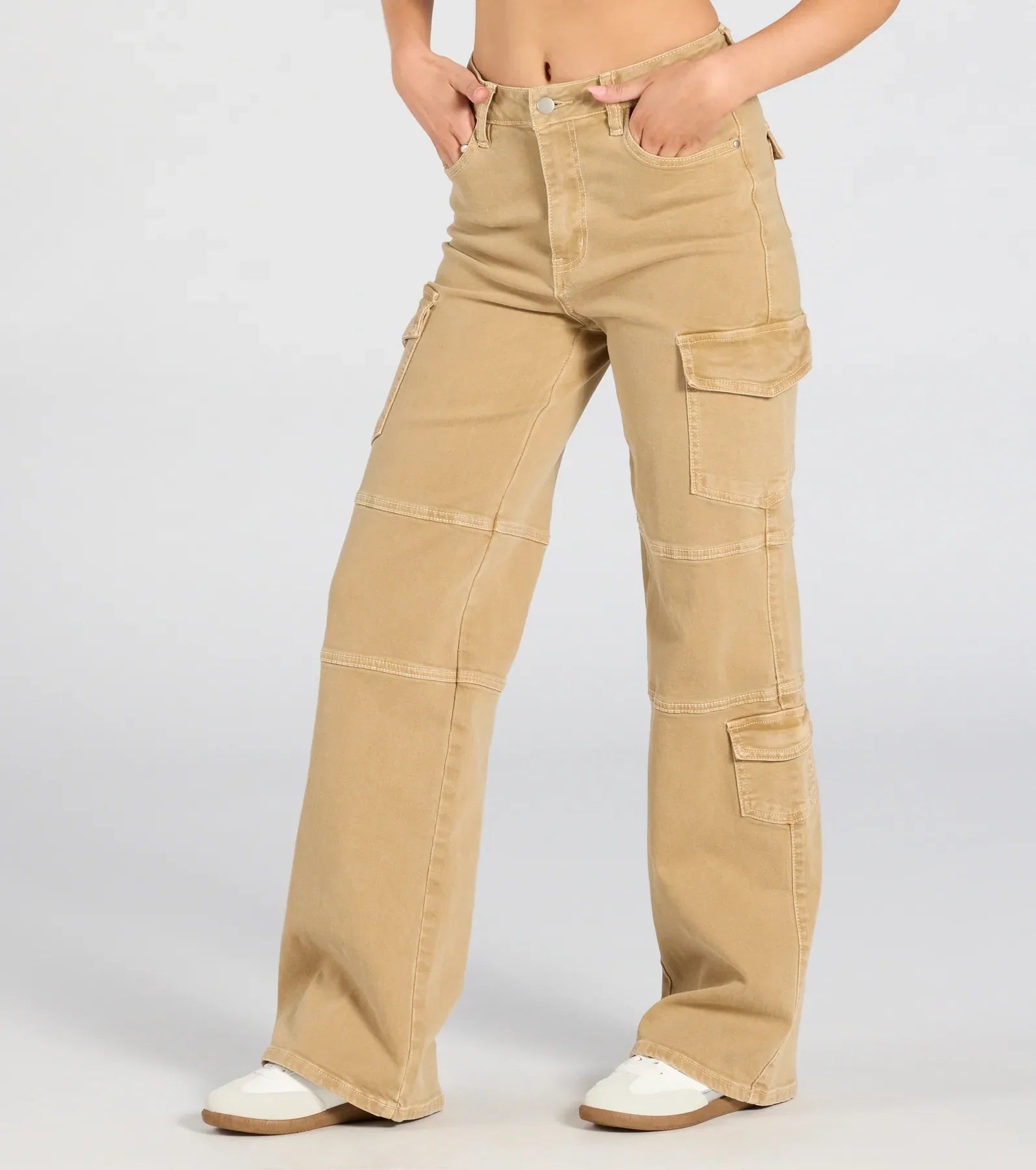 Coolest Babe High-Rise Cargo Straight-Leg Pants
