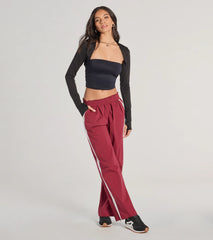Star Of The Track High-Rise Striped Track Pants