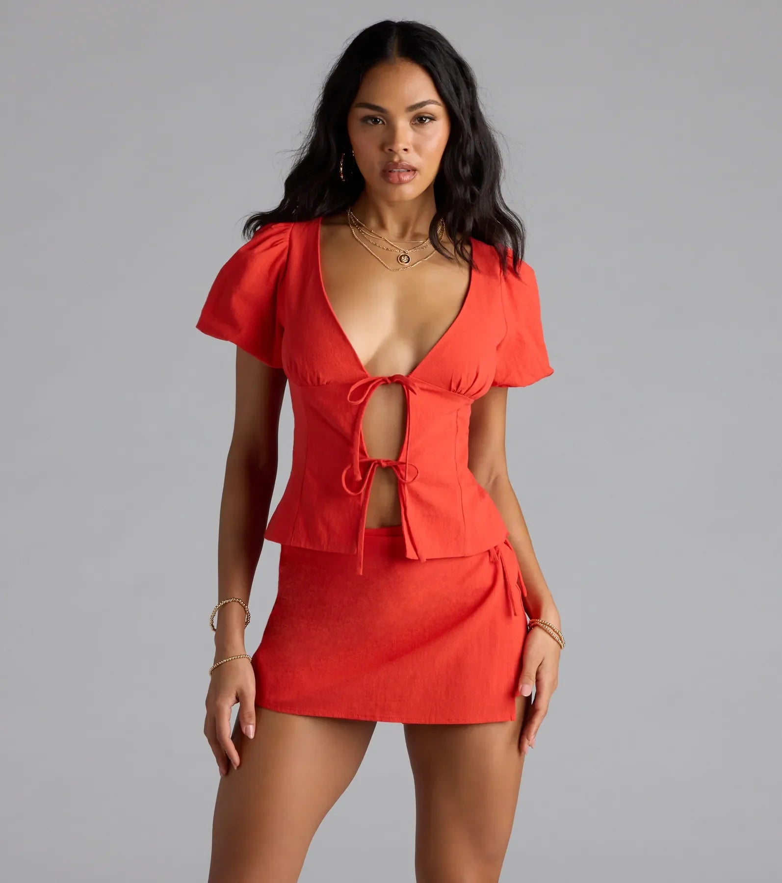 Easygoing Chic High-Rise Wrap Tie Skort