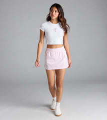 Just A Girl Mid-Rise Striped Boxer Skort