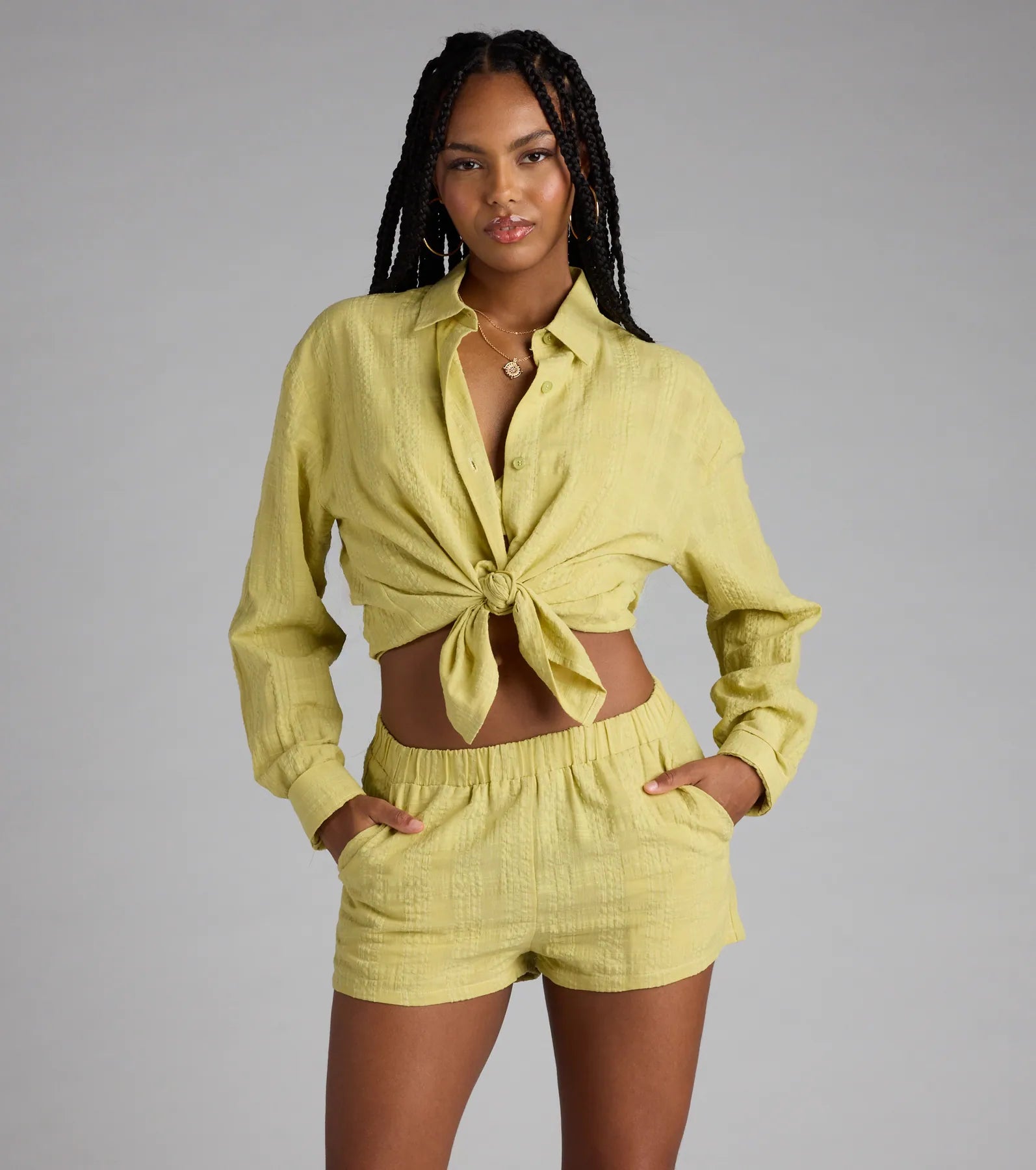 Summer Mode High-Rise Cotton Shorts