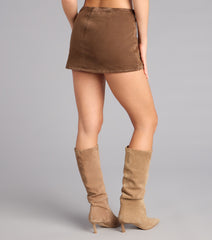 Buckle Down Denim Mini Skort