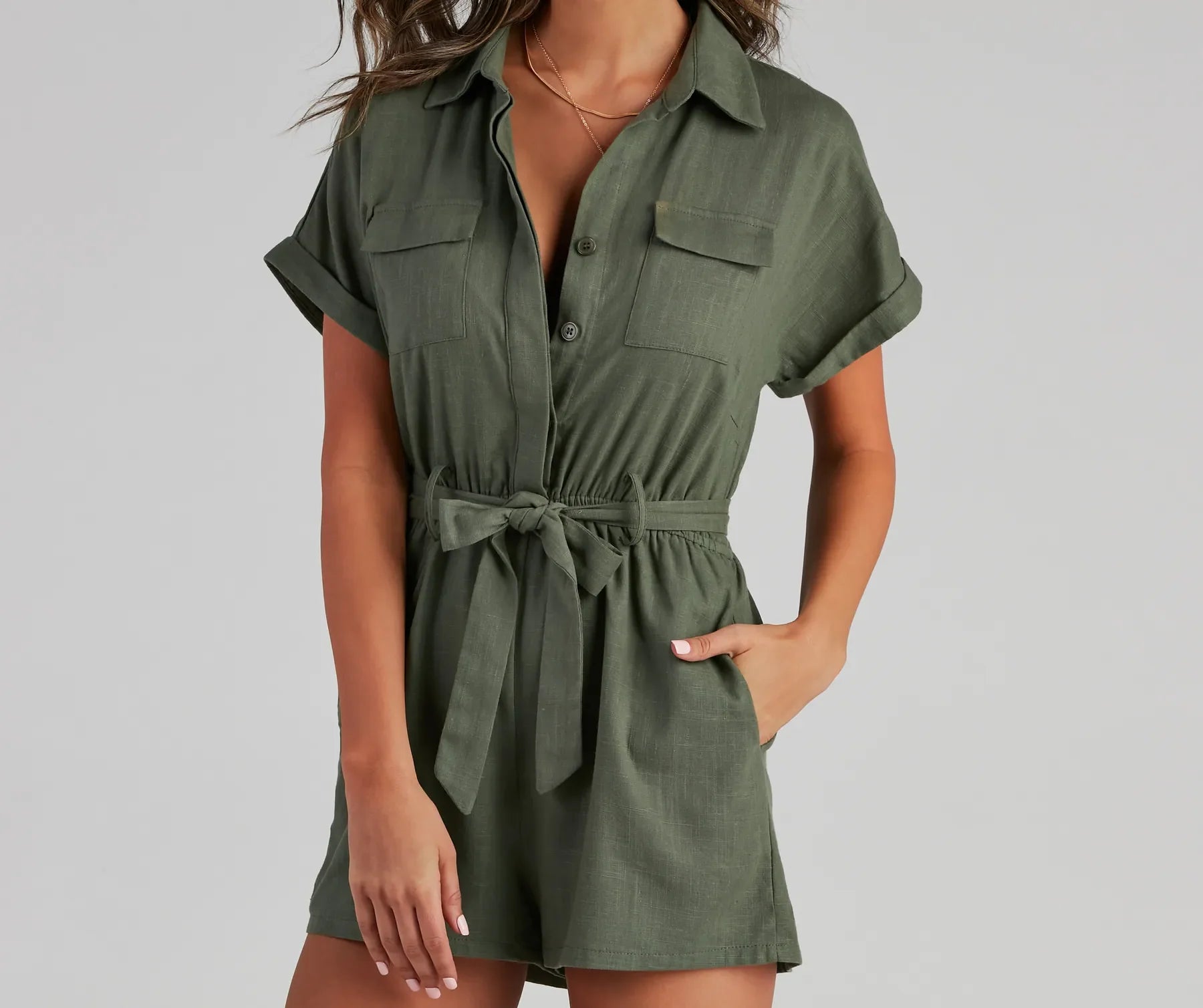 Weekend-Ready Linen Romper