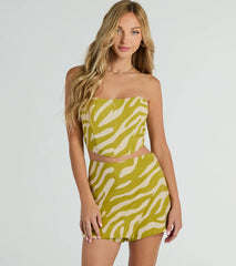 Wild Thing High Rise Zebra Print Skort