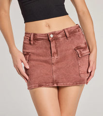 Raise the Bar Mid-Rise Cargo Skort