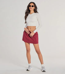 Sporty Chick High-Rise Nylon Skort