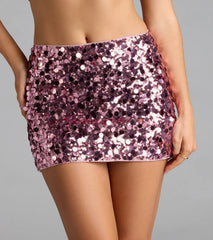 Infinite Shine Sequin Mini Skirt