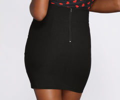 All You Need Tie Front Mini Skirt