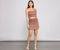 Pretty Fab Ditsy Floral Mini Skirt