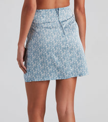 Daydream With Me Satin Floral Skirt