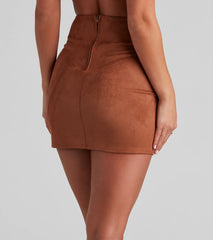 Next Level Faux Suede Mini Skirt