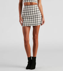 Plaid Princess Tweed Mini Skirt