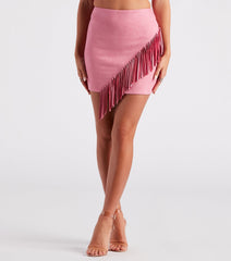 Cowgirl-Chic Fringe Mini Skirt