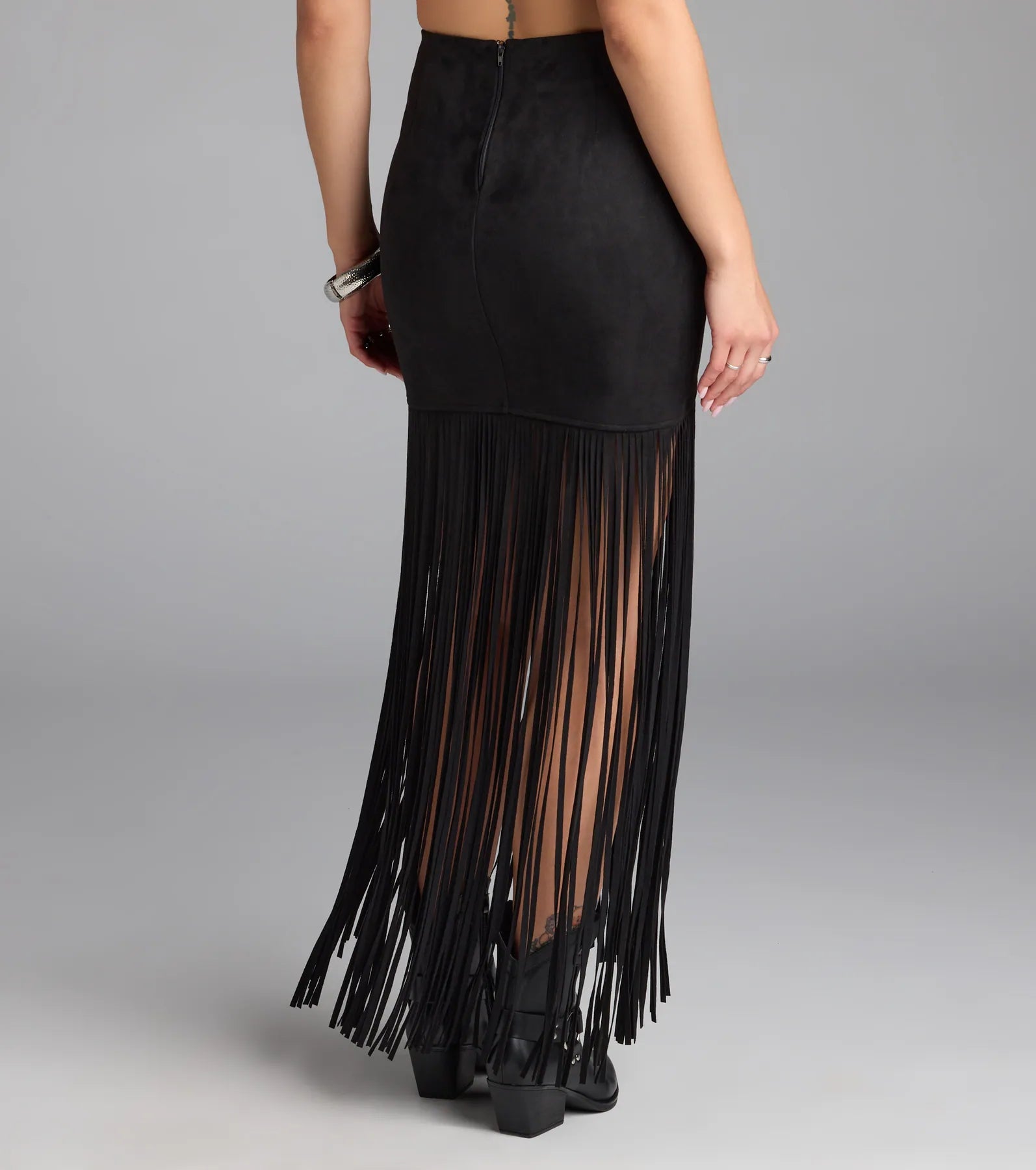 Wild At Heart Long Fringe Skirt