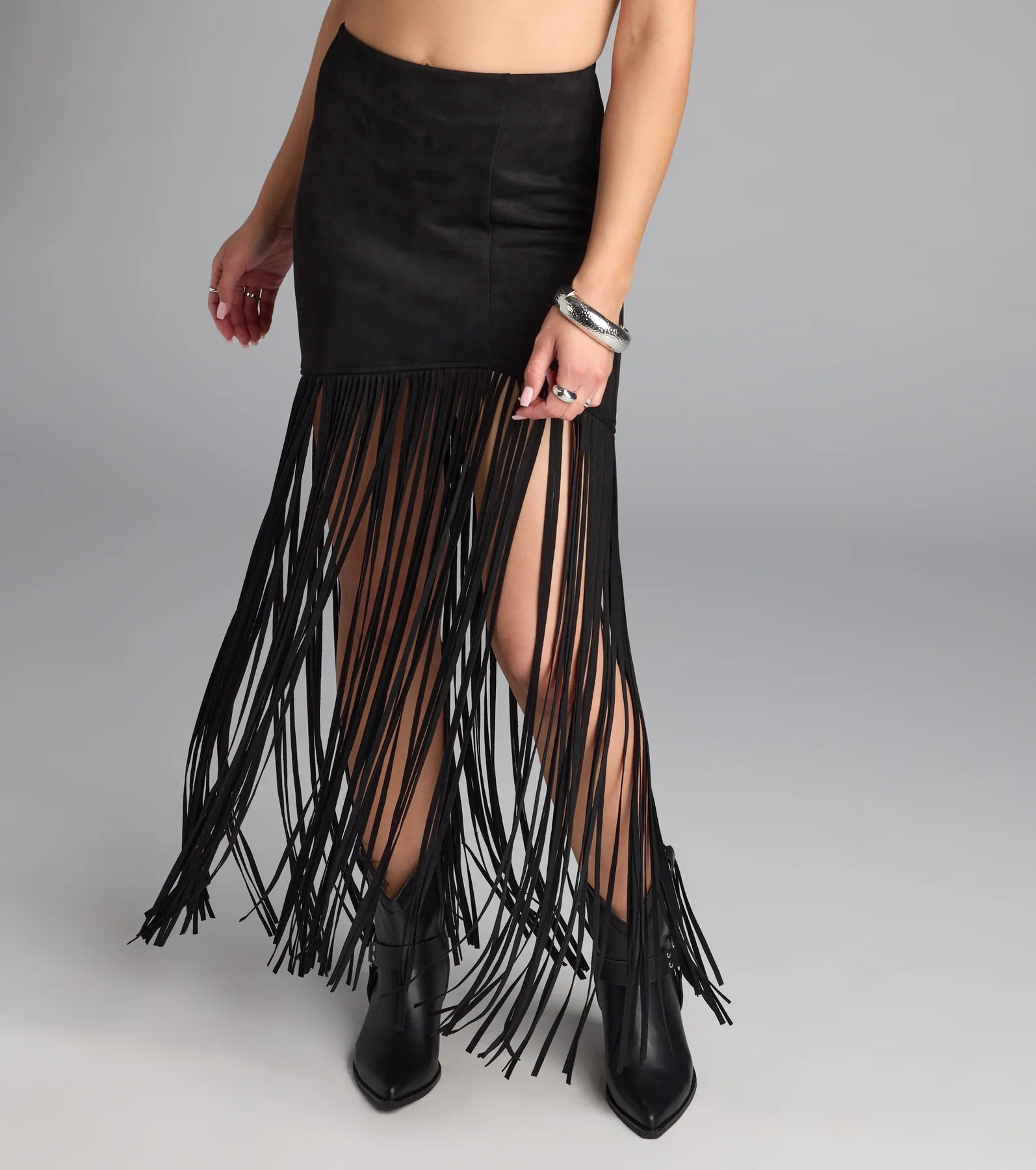 Wild At Heart Long Fringe Skirt