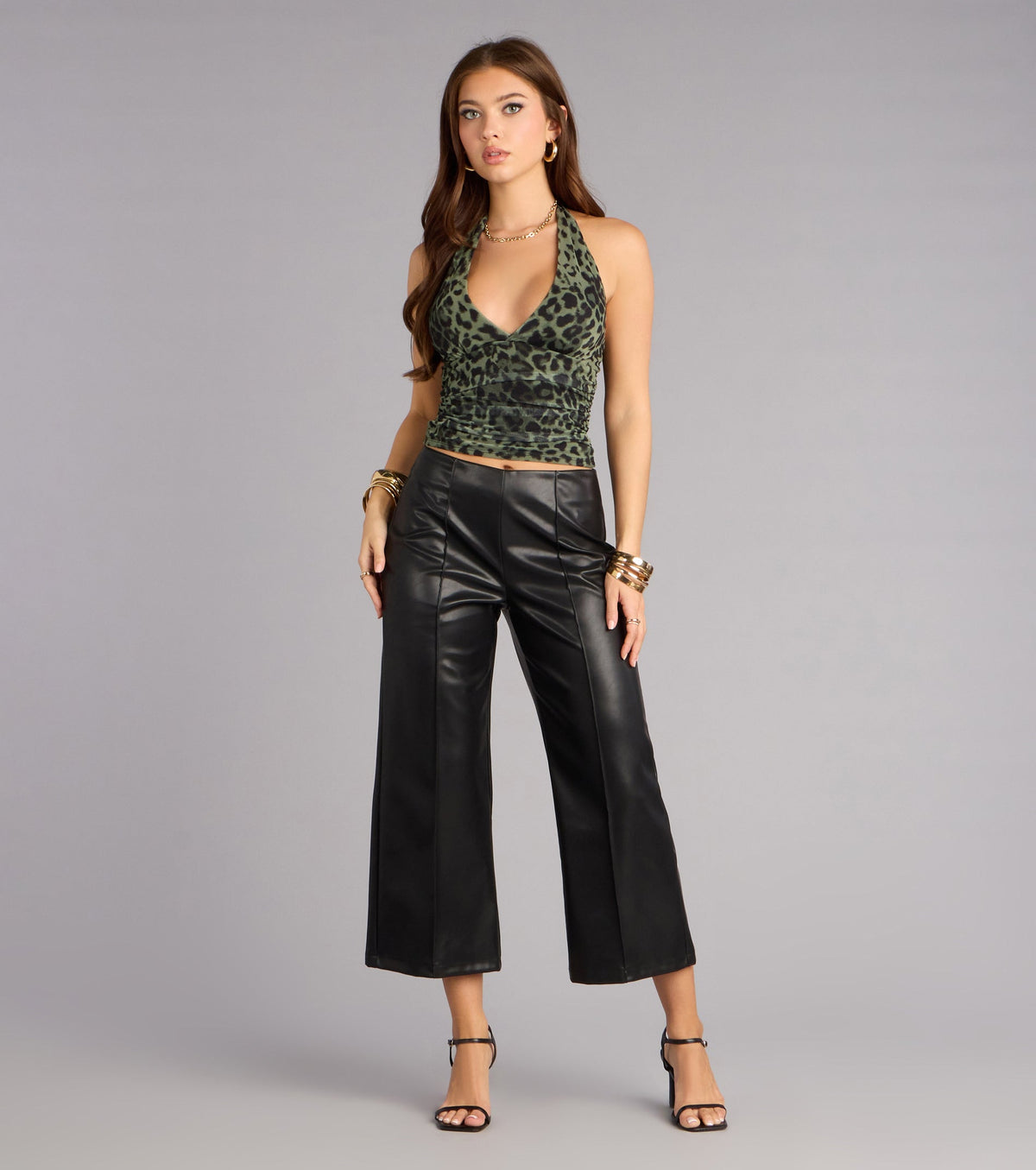 The Icon Faux Leather Capri Pants