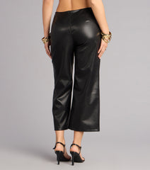 The Icon Faux Leather Capri Pants
