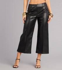 The Icon Faux Leather Capri Pants