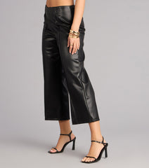 The Icon Faux Leather Capri Pants