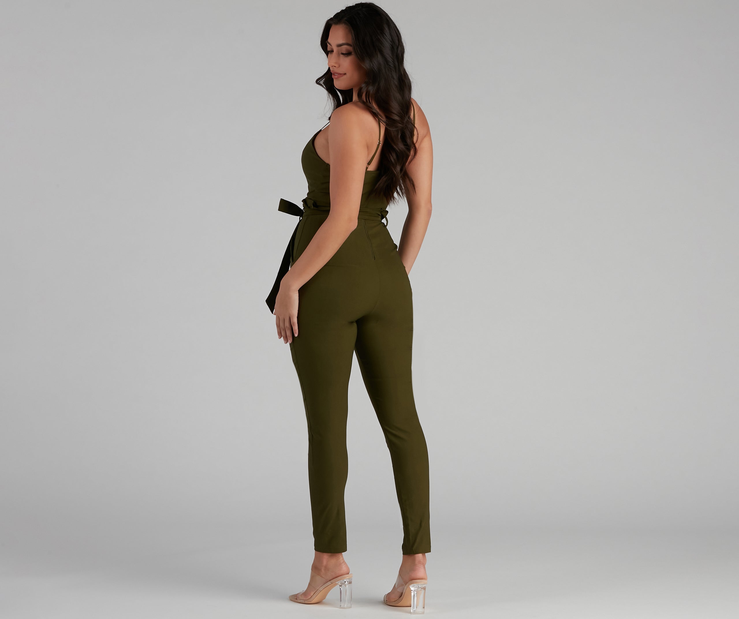 Stylish And Tapered Tie Waist Jumpsuit