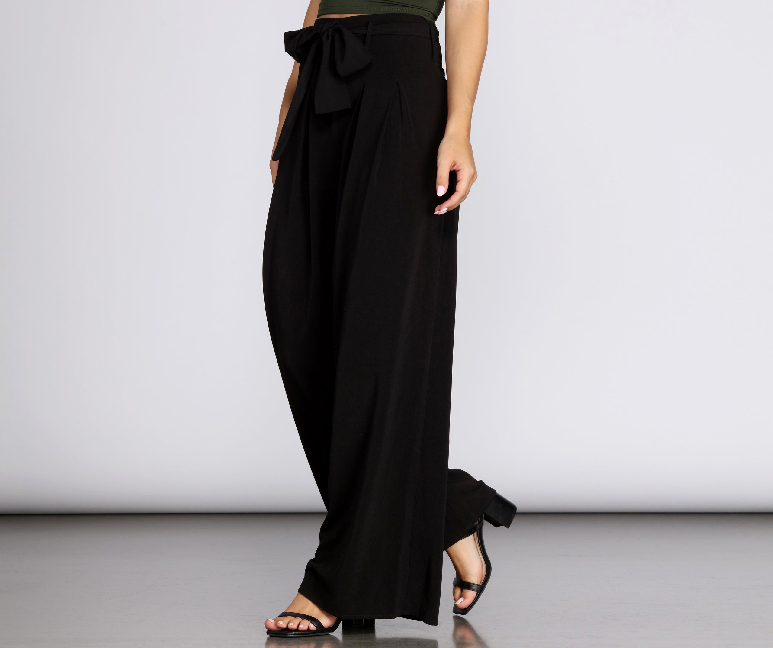 High Waist Wide Leg Trousers