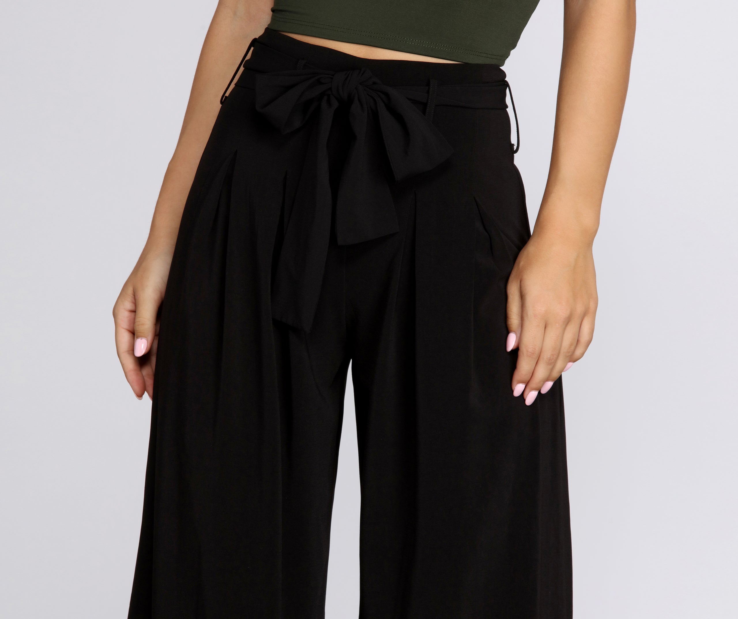 High Waist Wide Leg Trousers