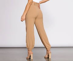 Classic Tie Waist Jogger Pants