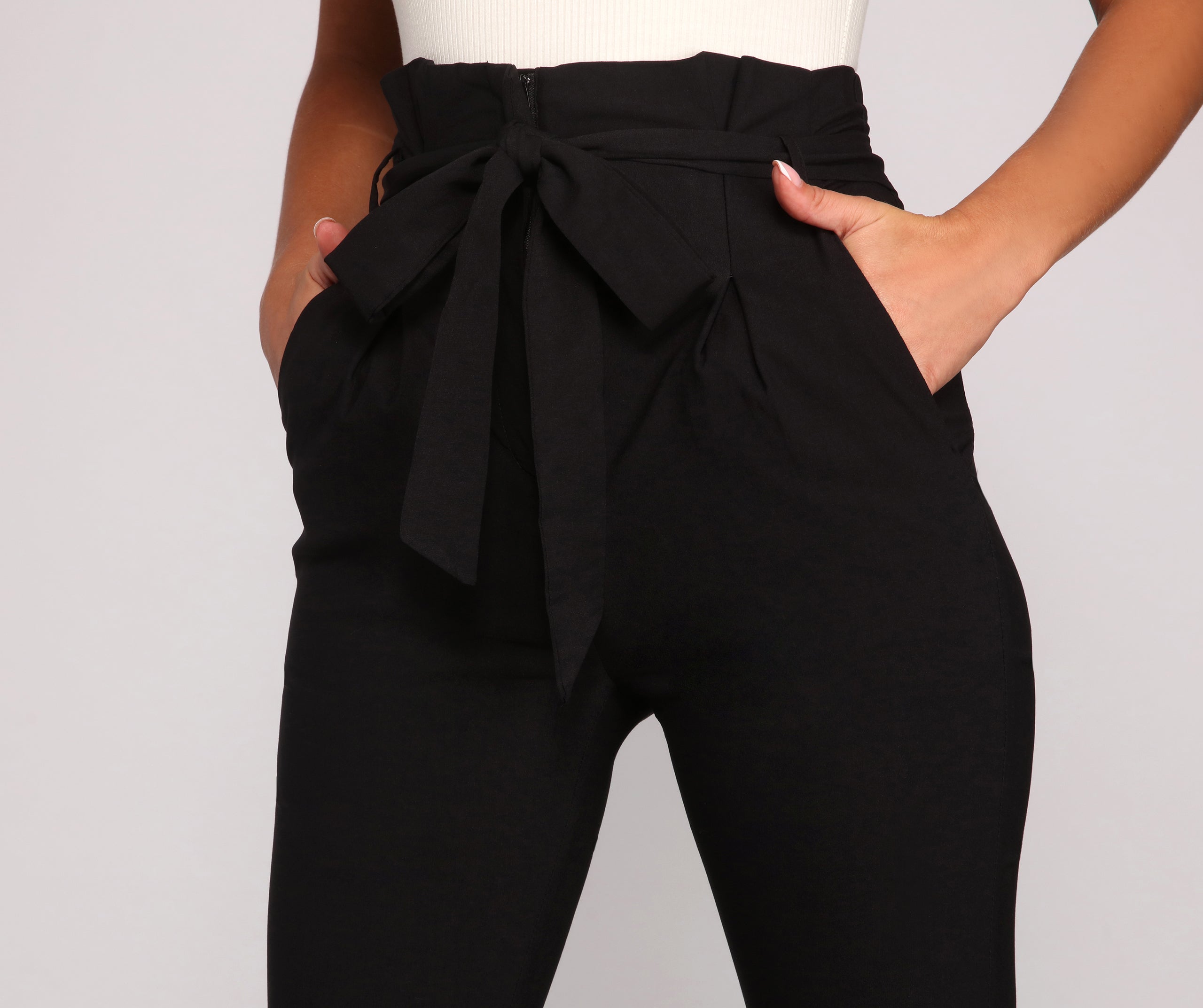 Elevated And Chic Paper Bag Pants