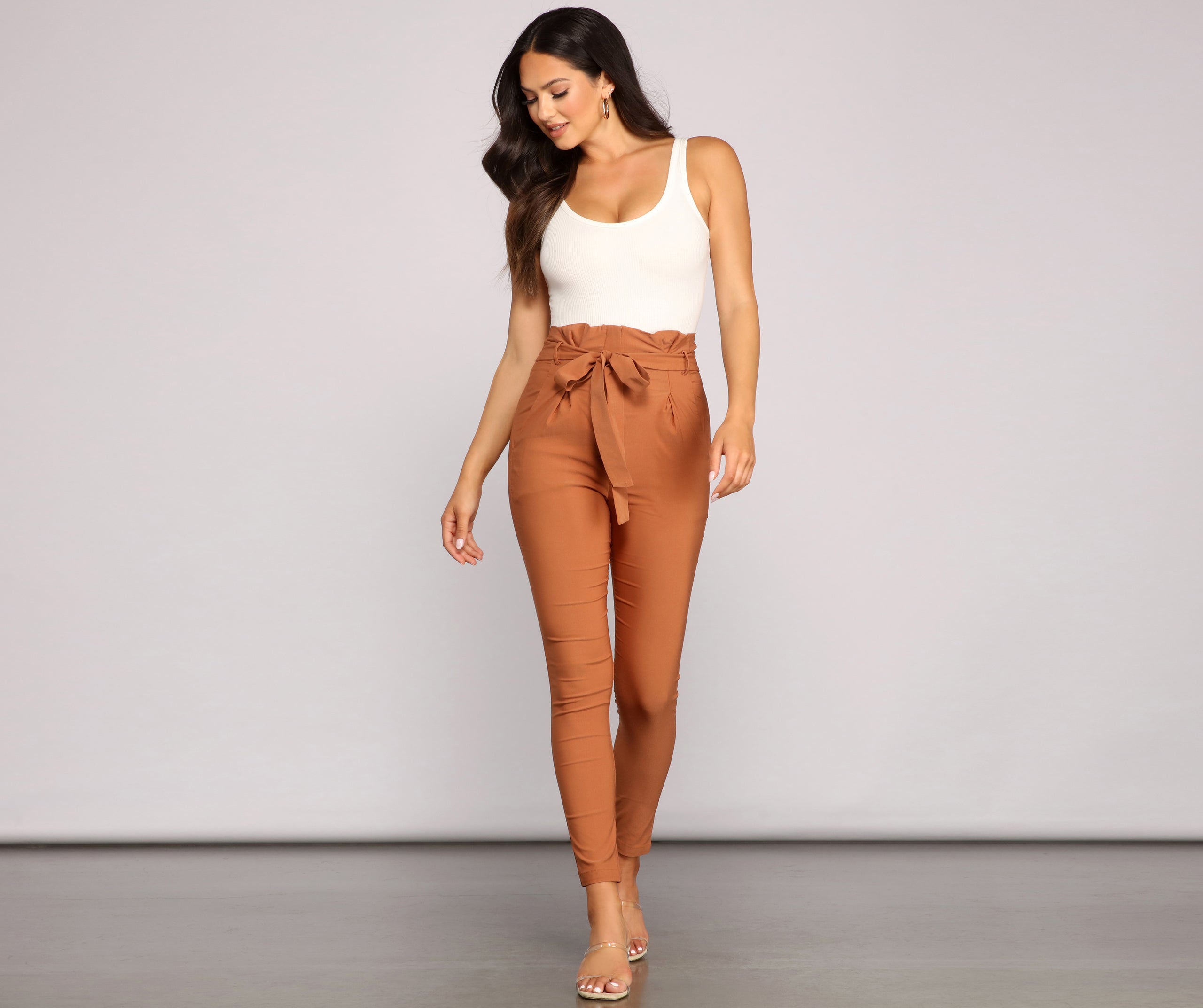 Elevated And Chic Paper Bag Pants
