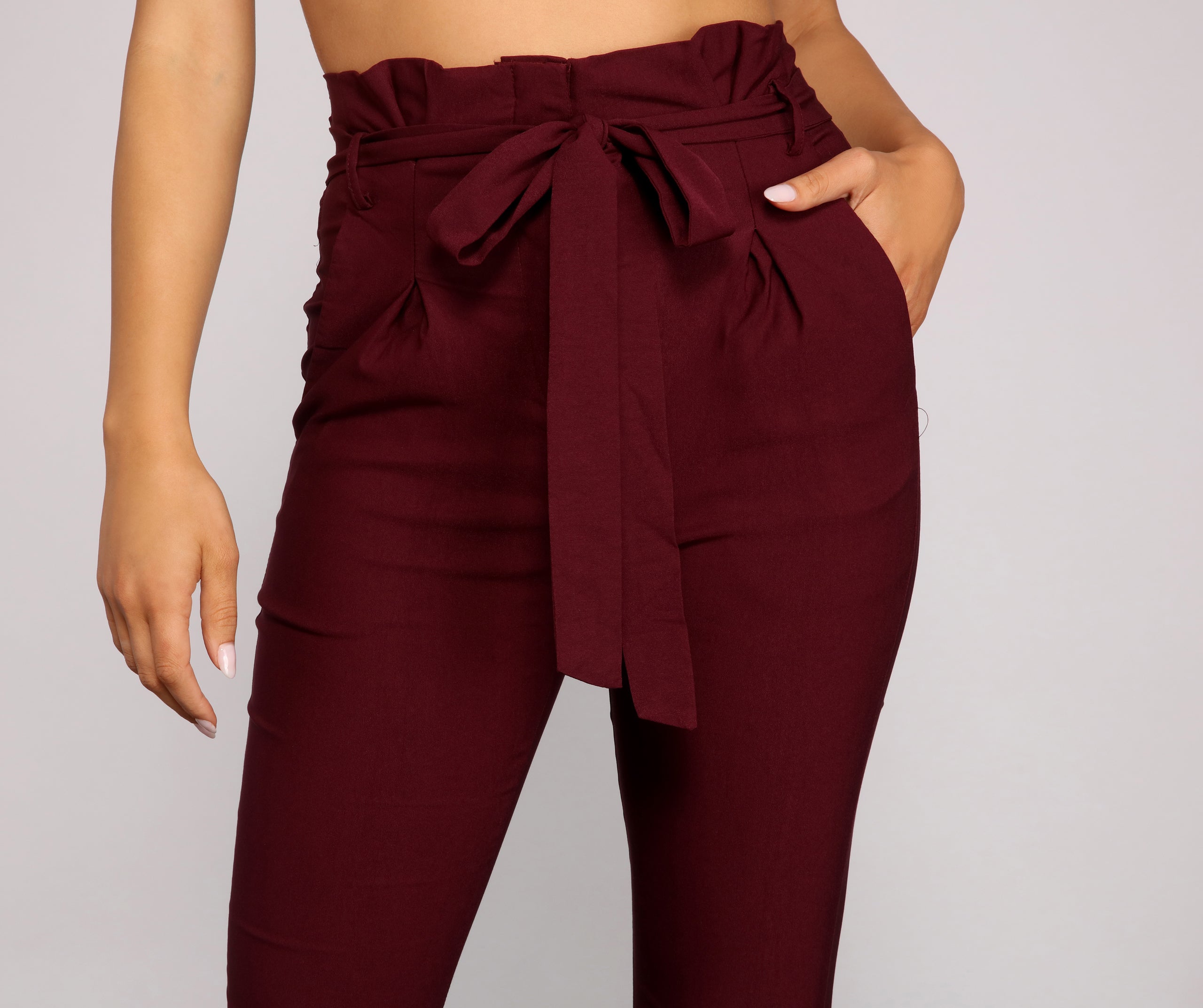 Elevated And Chic Paper Bag Pants