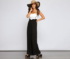 Style It Up Suspender Wide Leg Pants