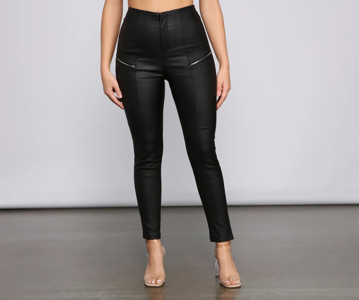 Edgy Vibes Faux Leather Pants