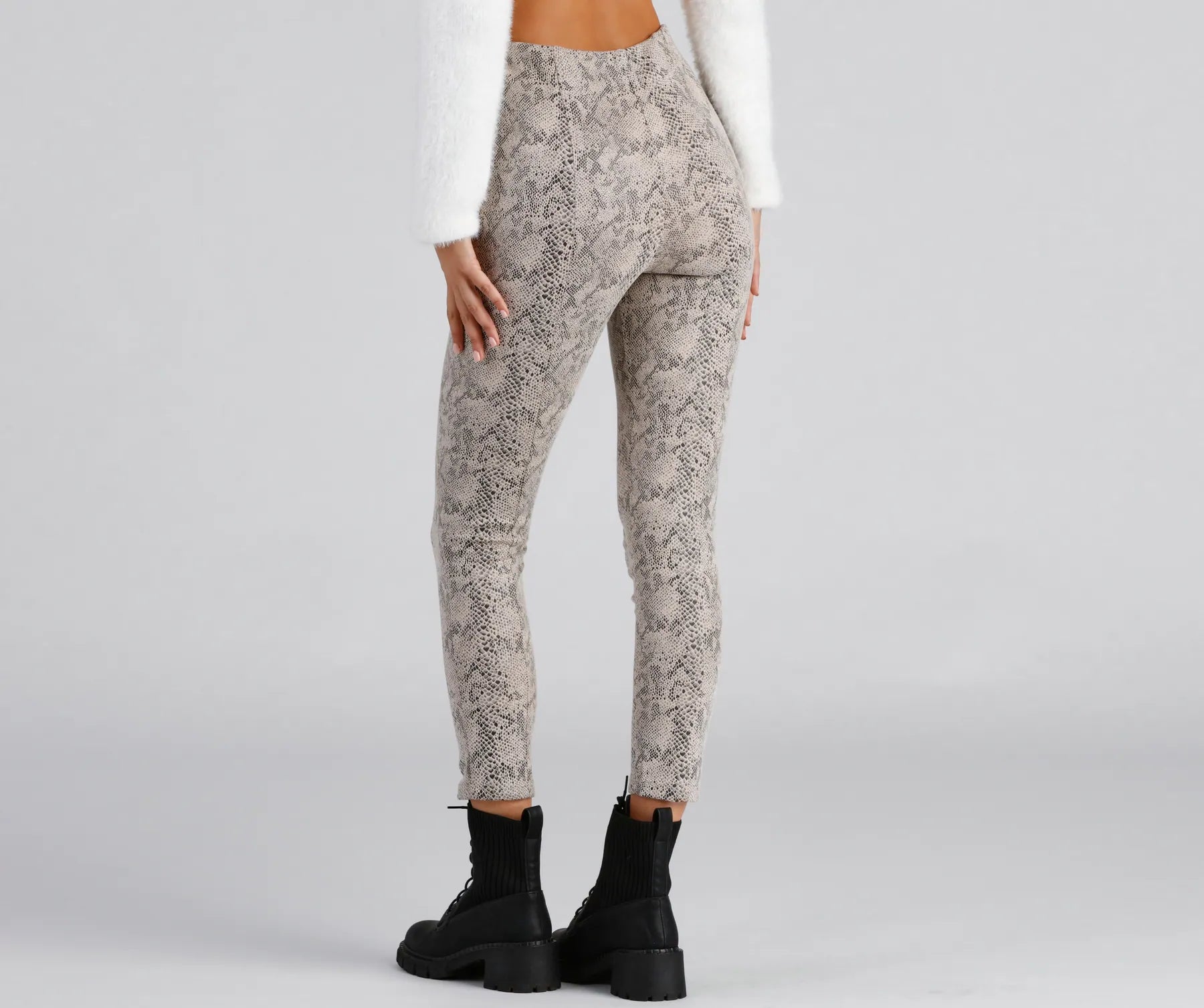 Major Sass Snake Print Skinny Pants