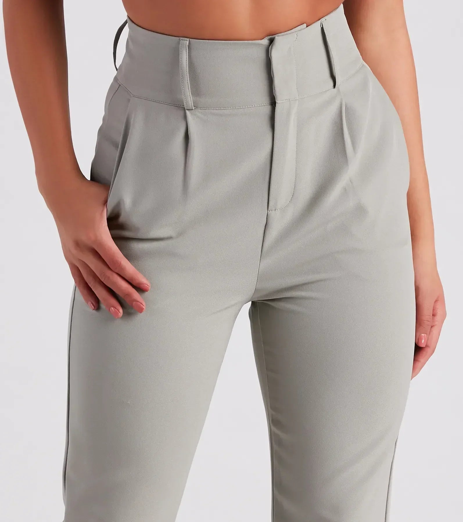 Perfectly Pleated Cuffed Trouser Pants