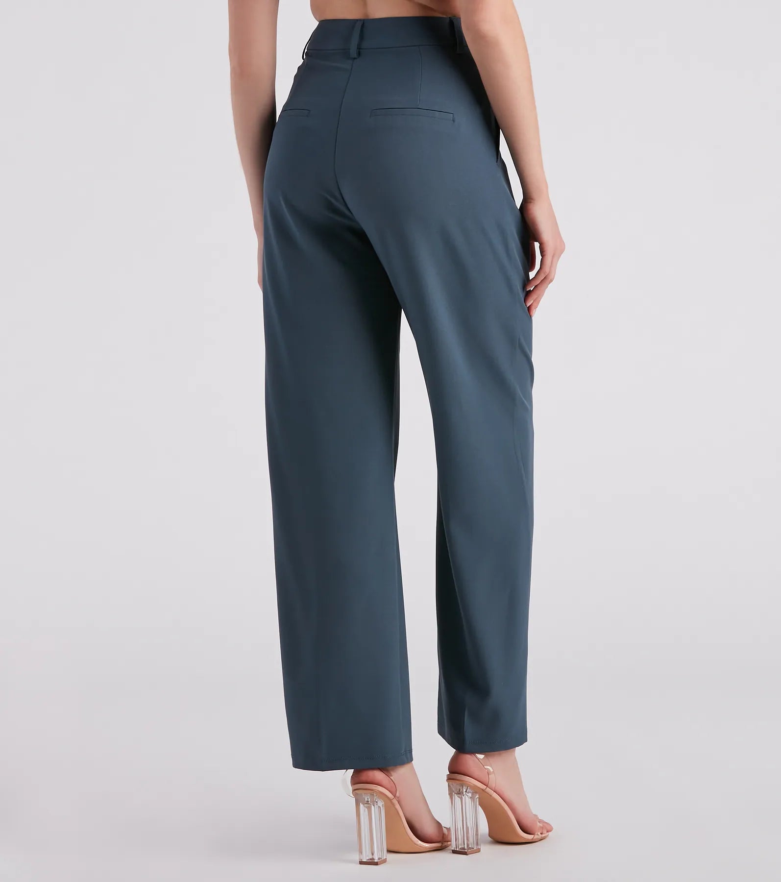 Chic Crepe Boyfriend Trouser Pants