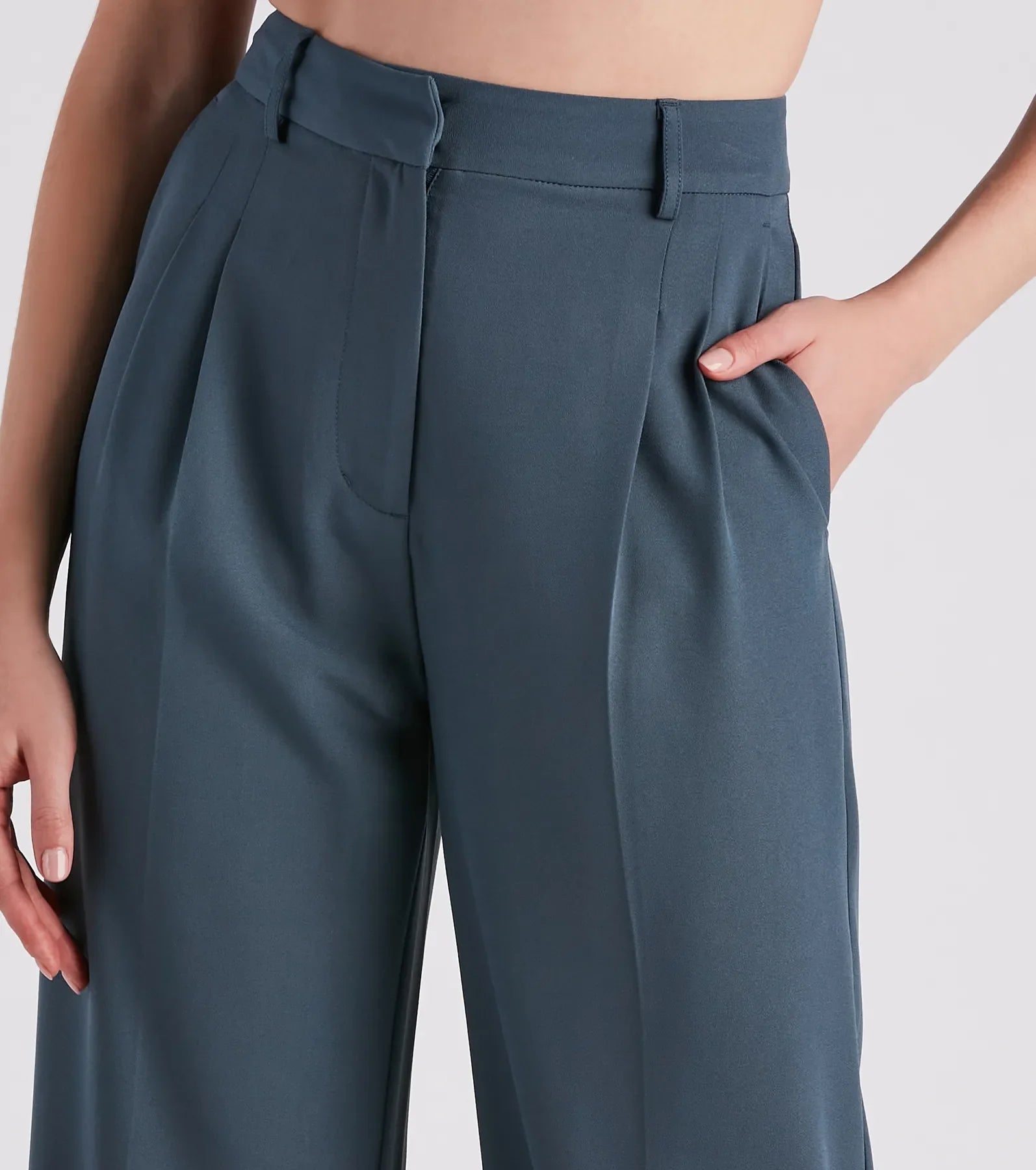 Chic Crepe Boyfriend Trouser Pants