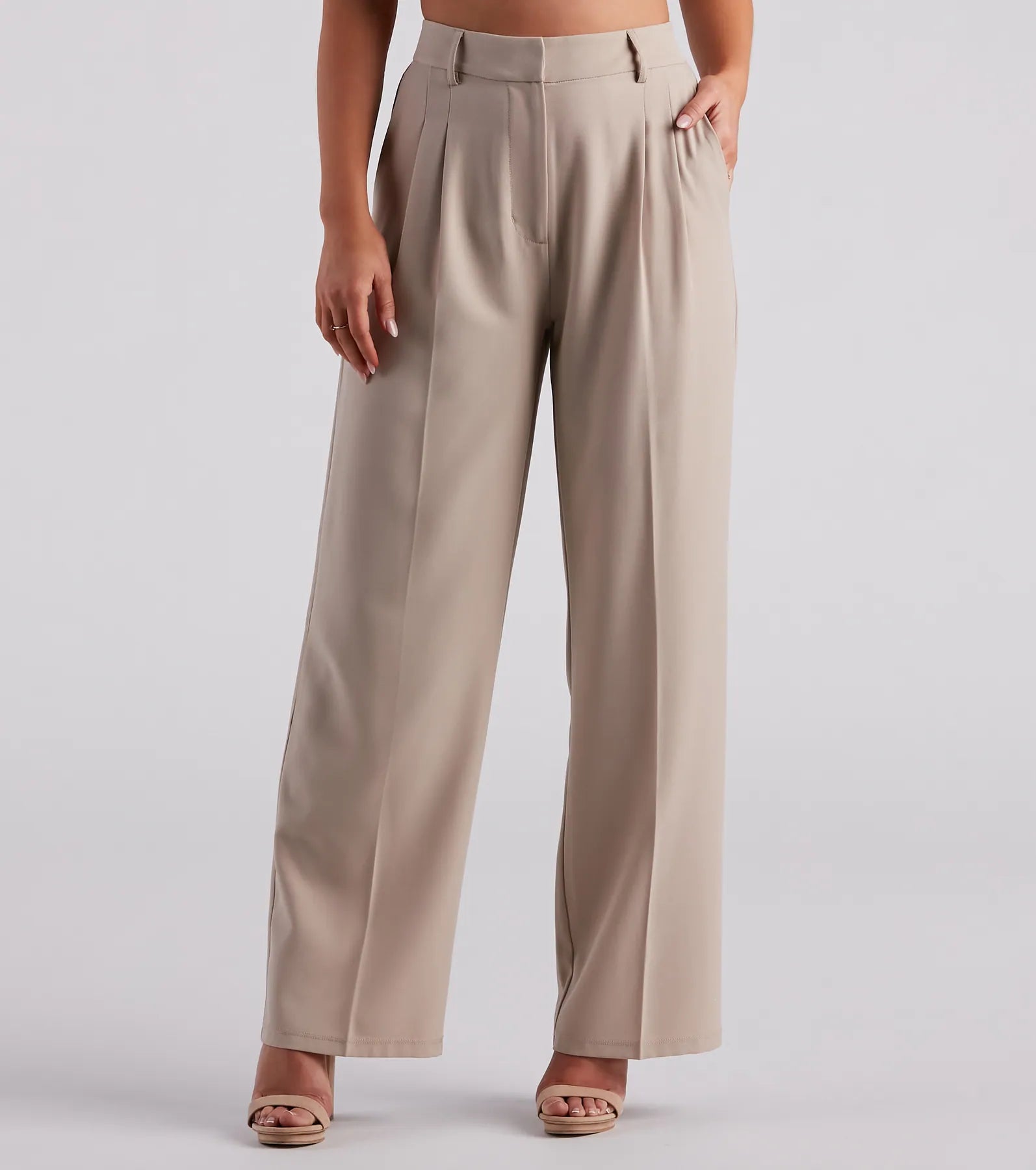 Chic Crepe Boyfriend Trouser Pants