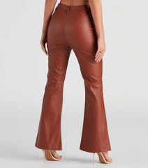 Modern Sixties Babe PU Flare Pants