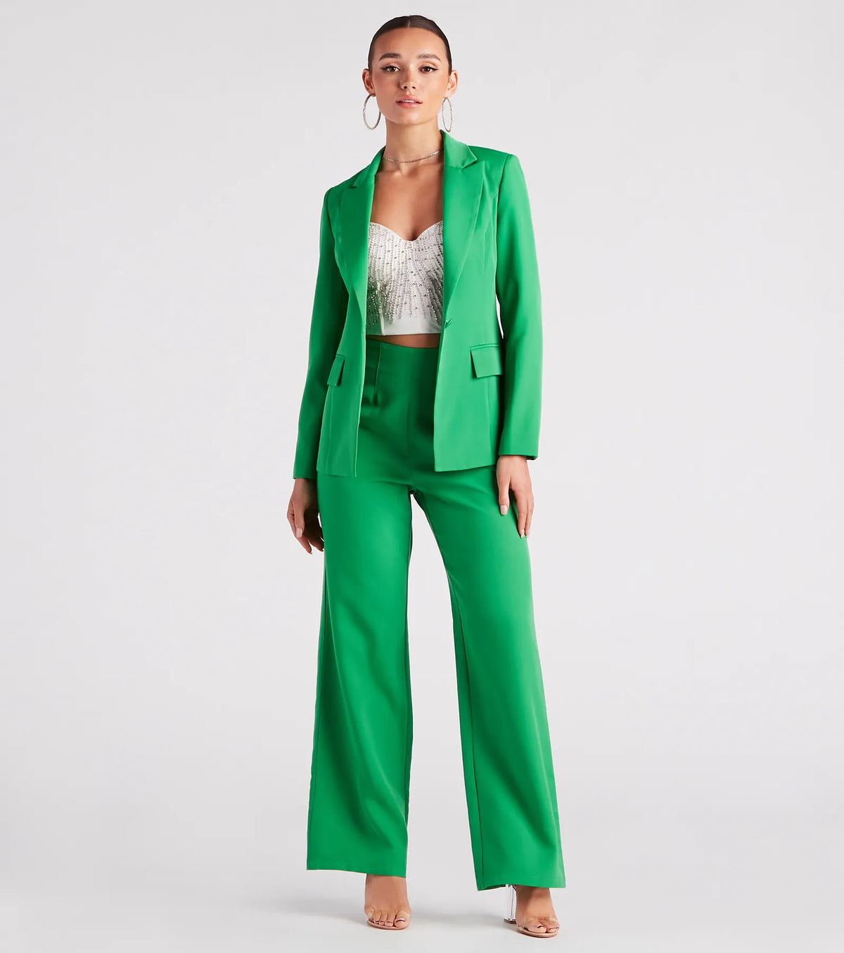 She Means Business Wide-Leg Pants