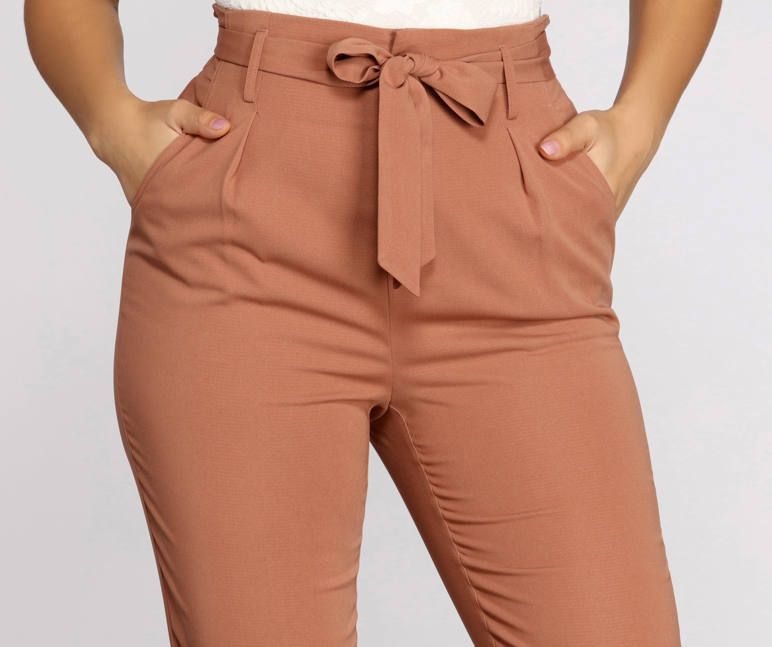 Tapered Tease High Waist Dress Pants