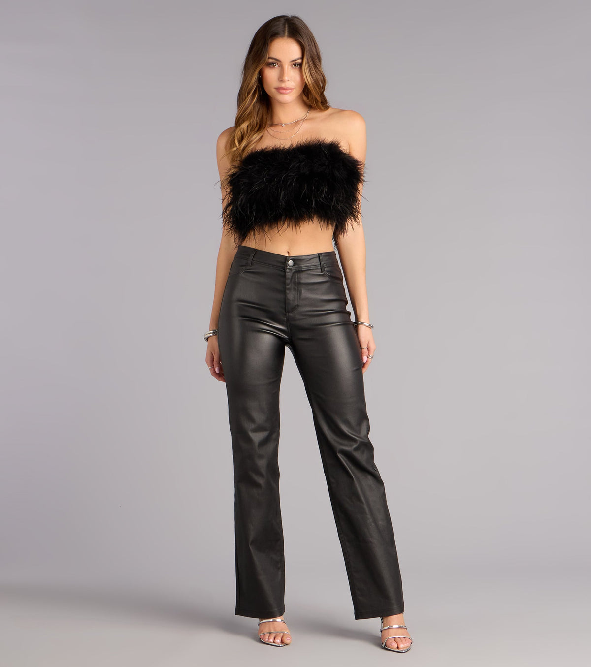 Walking The Walk Faux Leather Straight Leg Pants